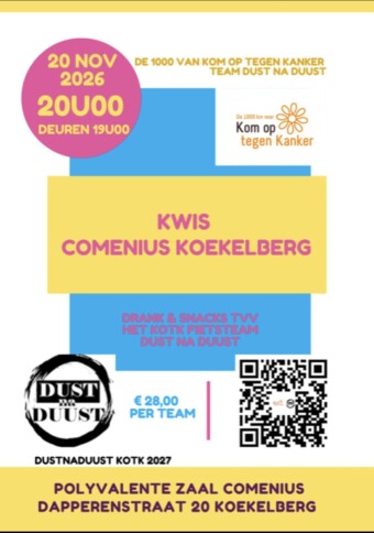 Affiche Kwis Comenius Koekelberg