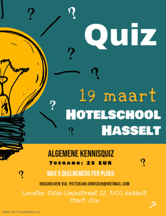 Affiche Hotelschoolquiz