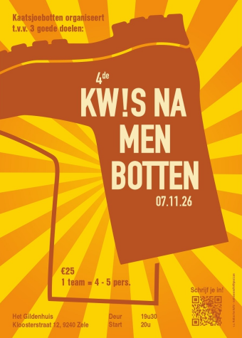 Affiche KW!S NA MEN BOTTEN - Goede doelenquiz