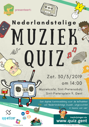 Nederlandstalige muziek quiz poster