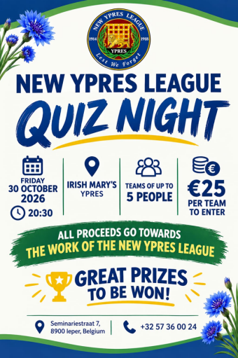 Affiche New Ypres League Quiz Night