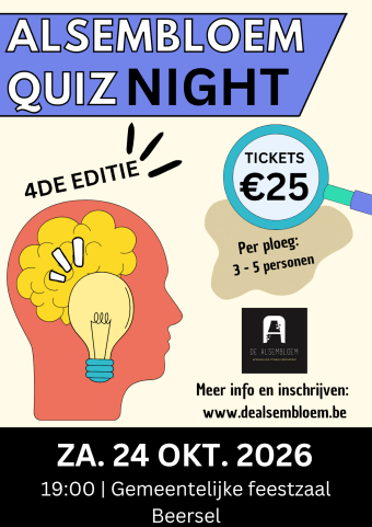 Affiche KT De Alsembloem Quiz  Night