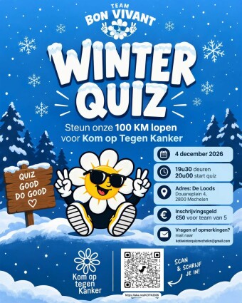 Affiche Winter Quiz tvv Kom Op Tegen Kanker