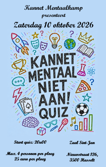 Affiche Kannet Mentaal Niet Aan! - Quiz