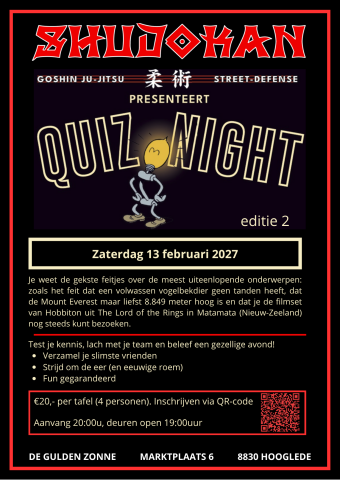 Affiche Shudokan Quiz Night