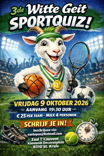 Affiche 3de WItte geit sportquiz