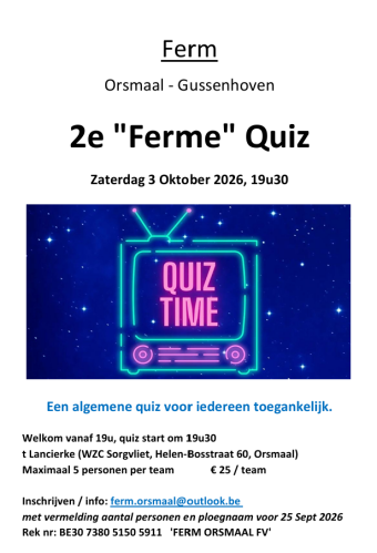 Affiche 2e Ferme Quiz
