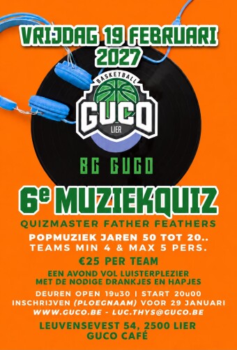 Affiche De 6de Muziekquiz van GUCO Lier