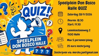 Affiche Speelplein Don Bosco Halle Quiz!