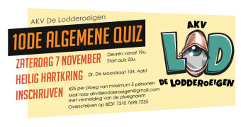 Affiche 10de Algemene Quiz AKV De Lodderoeigen