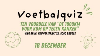 Affiche Voetbalquiz tvv 1000km voor kom op tegen kanker