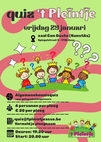 Affiche Quiz 't Pleintje