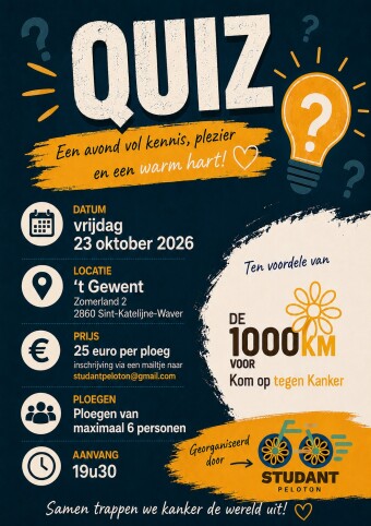Affiche 1000 Vragen Tegen Kanker