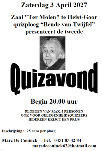 Affiche Bende van Twijfelquiz