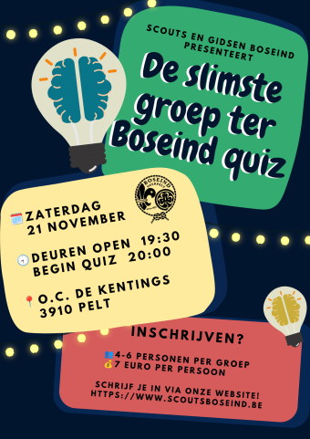 Affiche Slimste groep ter Boseind quiz
