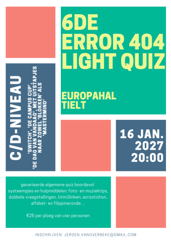 Affiche Error 404 Light-Quiz
