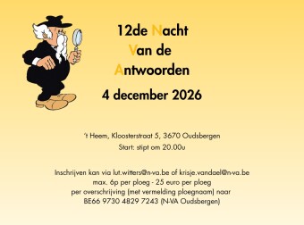 Affiche 12de Nacht Van de Antwoorden