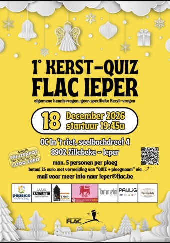 Affiche Kerst Quiz FLAC Ieper