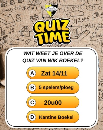 Affiche Algemene Kennisquiz WIK BOEKEL
